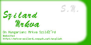 szilard mrkva business card